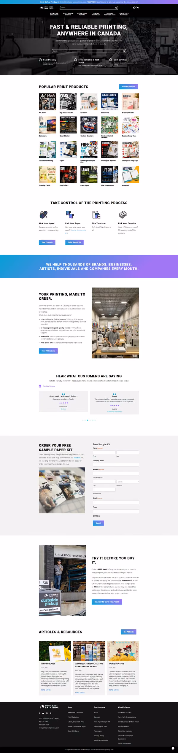 Little Rock Printing site preview
